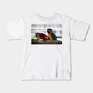 Two Colorful Parrots Kids T-Shirt